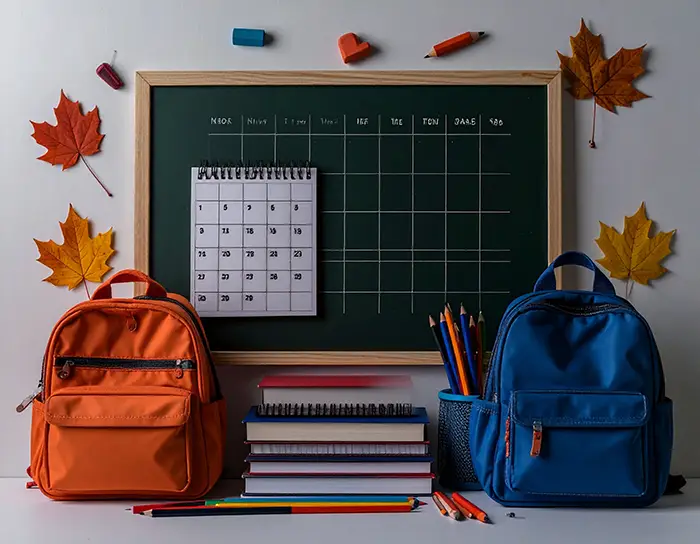 Calendario scolastico 2025 con date di inizio scuola nelle regioni italiane a settembre e festività nazionali
